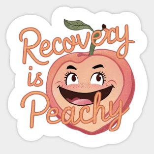 Recovery Is Peachy Sticker